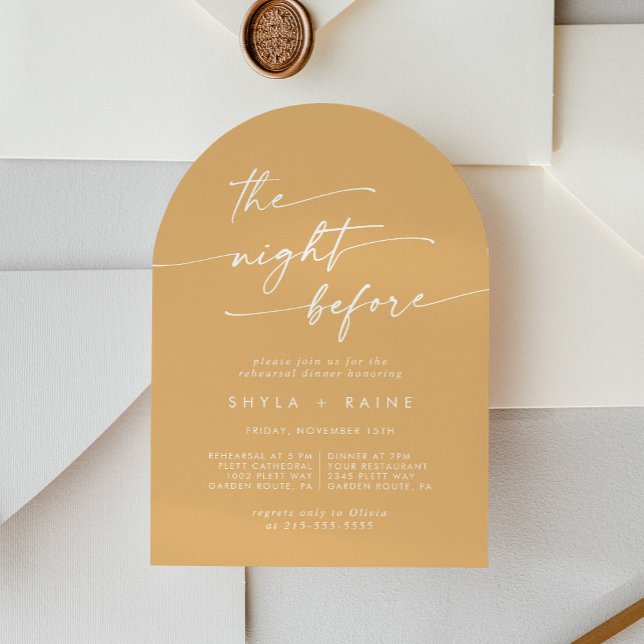 Convite Janto de ensaio Boho Chic Yellow Marigold Arch (Criador carregado)