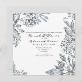 Convite Janto De Ensaio Botânico Da Cinza Vintage