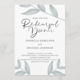 Convite Janto de ensaio botânico para caligrafia elegante