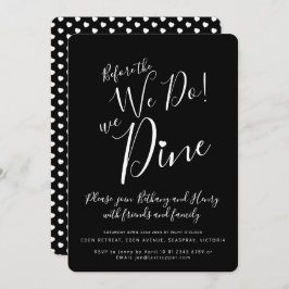 Convite Janto de ensaio branco negro antes de convidarmos