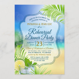 Convite Janto de ensaio Casamento de Praia Mojito Palm