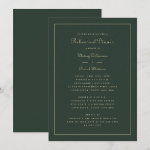 Convite Janto de ensaio Casamento Emerald Green e Dourado