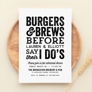 Convite Janto de ensaio casual de casamento preto e branco