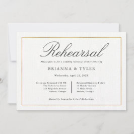 Convite Janto de ensaio clássico de casamento simples de l