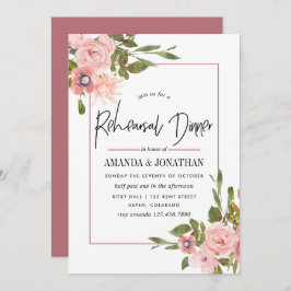 Convite Janto de ensaio com Blush e Rosa Dourado