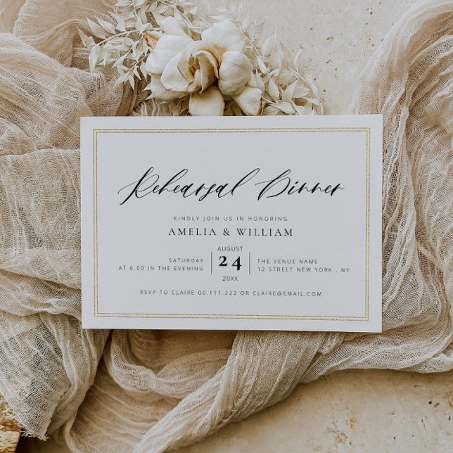 Convite janto de ensaio com letras pretas numa estrutura d (Criador carregado)