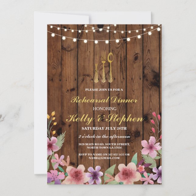 Convite Janto de ensaio Convidado para Luzes Douradas da M (Frente)