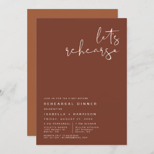 Convite JANTO de ensaio CORIANDER Terracotta e Rust