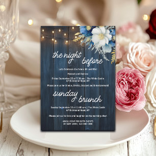 Convite Janto de ensaio das luzes de string e Brunch de do