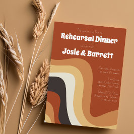 Convite Janto de ensaio de Abstrato ondulada do Groovy 70s