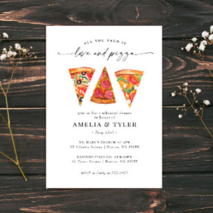 Convite Janto de ensaio de amor e pizza