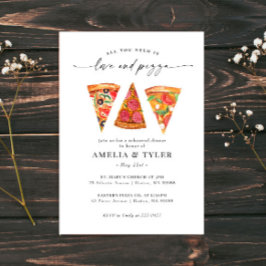 Convite Janto de ensaio de amor e pizza