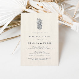 Convite Janto de ensaio de ananás na Ilha Vintage