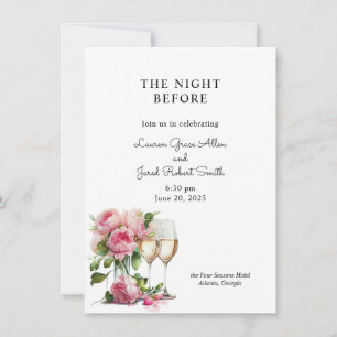 Convite Janto de Ensaio de Aquarela de Peony Rosa