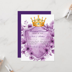 Convite Janto de Ensaio de Aquarela Roxo-Elegância
