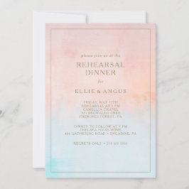 Convite Janto de Ensaio de Aquarela Sunset Summer