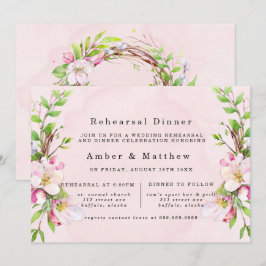 Convite Janto de Ensaio de Aquarelas da Árvore Apple Bloss