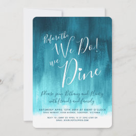 Convite Janto de ensaio de arte em Teal antes de convidarm