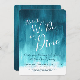 Convite Janto de ensaio de arte em Teal antes de convidarm