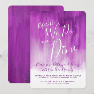 Convite janto de ensaio de arte Mauve antes de convidarmos