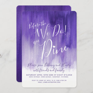 Convite Janto de ensaio de arte roxa antes de convidarmos