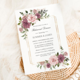 Convite Janto de Ensaio de Boho Floral Cinnamon Rosa Blush