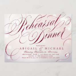 Convite Janto de ensaio de caligrafia de colheita Glam bur