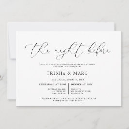 Convite Janto de ensaio de caligrafia elegante