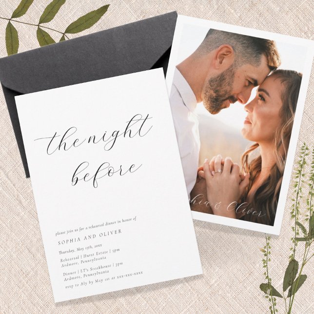 Convite Janto de ensaio de caligrafia minimalista (Criador carregado)