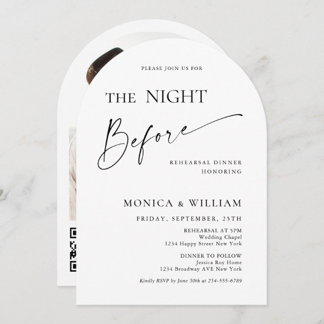 Convite Janto de Ensaio de Caligrafia Minimalista Elegante (Frente/Verso)