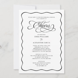 Convite Janto de ensaio de caligrafia ondulada