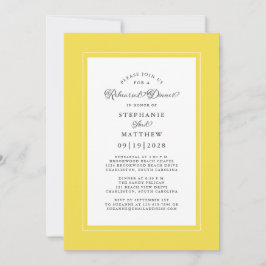 Convite Janto de Ensaio de Casamento Amarelo de Tendy