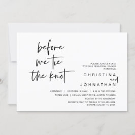 Convite Janto De Ensaio De Casamento, Antes De Amarrarmos 