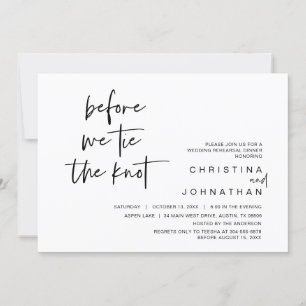 Convite Janto De Ensaio De Casamento, Antes De Amarrarmos 