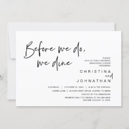 Convite Janto De Ensaio De Casamento, Antes De Fazermos, J