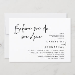 Convite Janto De Ensaio De Casamento, Antes De Fazermos, J