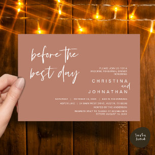 Convite Janto de Ensaio de Casamento, Antes do Melhor Dia