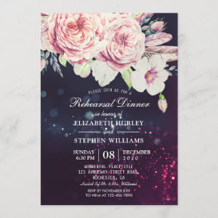 Convite Janto de ensaio de casamento Boho Floral Purple Li