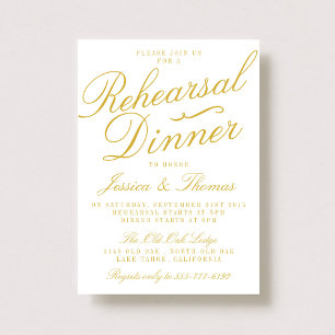 Convite Janto de ensaio de casamento branco e Dourado do r