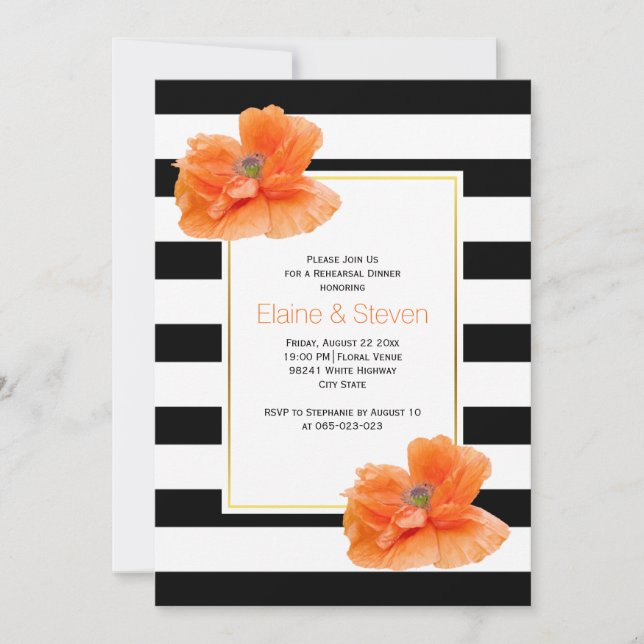 Convite Janto de ensaio de casamento branco preto (Frente)