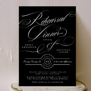 Convite Janto de ensaio de casamento branco preto clássico