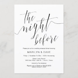 Convite Janto de Ensaio de Casamento, Caligrafia Negra Sim