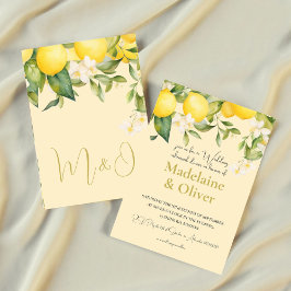 Convite Janto de ensaio de casamento Citrus Summer Modern