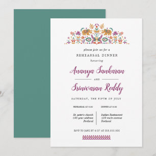 Convite Janto de Ensaio de Casamento com Elefantes da Flor