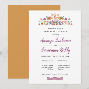 Convite Janto de Ensaio de Casamento com Elefantes da Flor