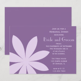 Convite Janto de Ensaio de Casamento com Flores Roxas