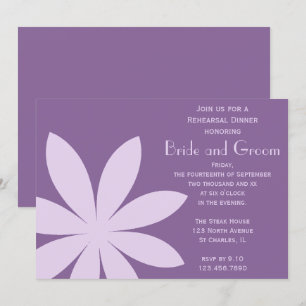Convite Janto de Ensaio de Casamento com Flores Roxas