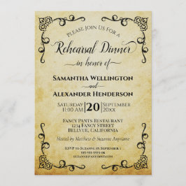 Convite Janto de Ensaio de Casamento com Pergaminho de Vin
