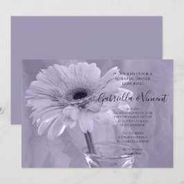 Convite Janto de Ensaio de Casamento Daisy Pale Purple