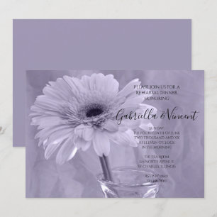 Convite Janto de Ensaio de Casamento Daisy Pale Purple